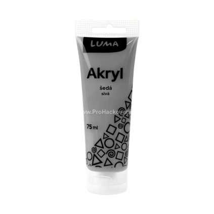 Barvy akrylové 75ml, šedá LUMA