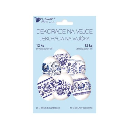 Košilky na vajíčka modré, 12ks