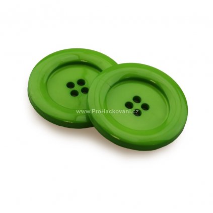 Knoflík kulatý plast 30 mm zelený