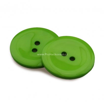 Knoflík kulatý plast 20 mm zelený