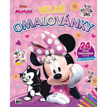 Velké omalovánky se samolepkami, Minnie