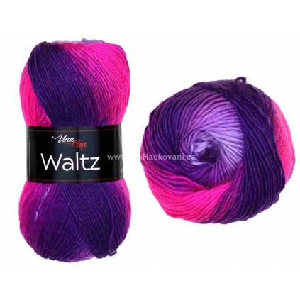 příze Waltz 5724 neon růžová a fialová