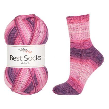 příze Best Socks 7406 variace růžové