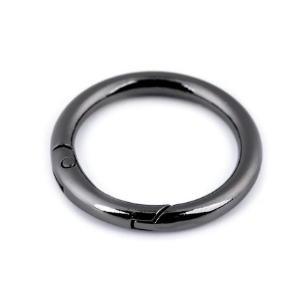 Karabina kroužek černý nikl Ø 32 mm