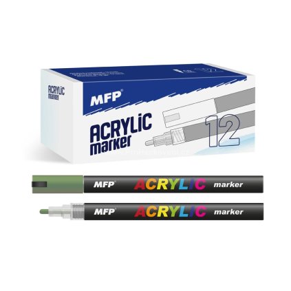 Akrylový popisovač 4mm - zelený tmavý 6410830