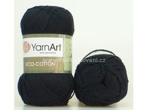 příze Eco Cotton 761 černá