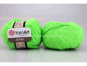 příze YarnArt Jeans 60 neon zelená