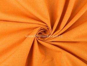 Bavlněná látka matná oranžová
