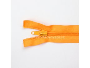 Spirálový zip dělitelný 60 cm světle oranžový
