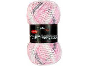 příze Elen baby batik 5110 smetanová, růžová, šedá
