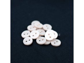 Knoflík košilový  2 dírkový 1,1 cm perleťový bílý