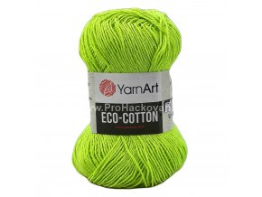 příze Eco Cotton 801 ostrá žlutozelená