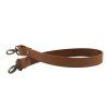 Sada kožený popruh 58 cm š.2,5 cm hnědý s karabinou staromosaz