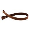 Sada kožený popruh 62 cm š. 2 cm hnědý s nýtkem nikl