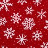 Dekorační látka Wiebke vločky červená