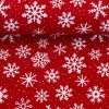 Dekorační látka Wiebke vločky červená