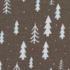 Dekorační látka Wiebke stromky hnědá