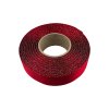 Atlasová stuha 24 mm 100645 tmavě červená se zlatou třpytkou 20 m