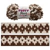 příze Puffy More 6627 smetanová a hnědá