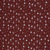 Bavlněná látka vánoční Björn stromky vínová
