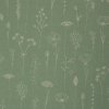 Dekorační látka Linde luční kvítí na zelené