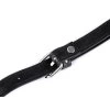 Koženkový popruh 124 cm černý karabiny černý nikl