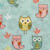 Bavlněná látka Hedwig sovičky