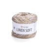 příze Linen Soft 7407 šedá a odstíny hnědé