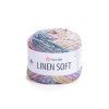 příze Linen Soft 7404 žlutá modrá a růžová