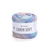 příze Linen Soft 7402 modrá šedá a rezavá