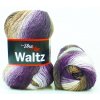 příze Waltz 5709 fialová, bílá a hnědá