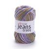 Jeans Crazy 7207 fialová, bílá, hnědá olivová