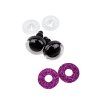 Oči bezpečnostní třpytivé růžové, 18 mm