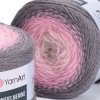 příze Flowers Merino 544 smetanová, odstíny růžové a šedé