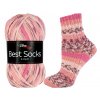 příze Best Socks 7303 smetanová, matná lososová, růžovofialová