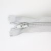 Spirálový zip dělitelný 70 cm šedostříbrný