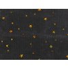 Tyl černý se zlatými hvězdičkami