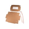 Papírová krabička s průhledem a stuhou 5 x 15,5 x 25,5 cm hnědá