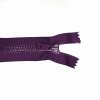 Kostěný zip dělitelný 75 cm tmavě fialový