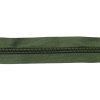 Spirálový zip dělitelný 30 cm olivově zelený