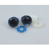 Oči bezpečnostní třpytivé modré, 8 mm