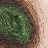 příze Flowers 308 světle zelená, zelená, hnědá