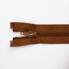 Spirálový zip dělitelný 60 cm hnědý