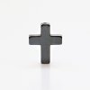 Mezidíl kříž 17 x 14 mm syntetický pokovený hematit antracit