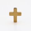 Mezidíl kříž 17 x 14 mm syntetický pokovený hematit zlatý