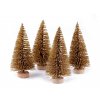 Dekorace vánoční stromeček 11 cm zlatý