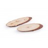 Dřevěná podložka ovál přírodní 2 ks
