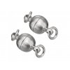Magnetické zapínání kulaté 6 mm stříbrné