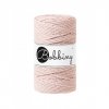 Bobbiny 3PLY Macrame Rope 3 mm Pastelově růžová (Pastel pink)