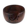 Miska na klubíčko dřevěná 17 x 8 cm tmavě hnědá